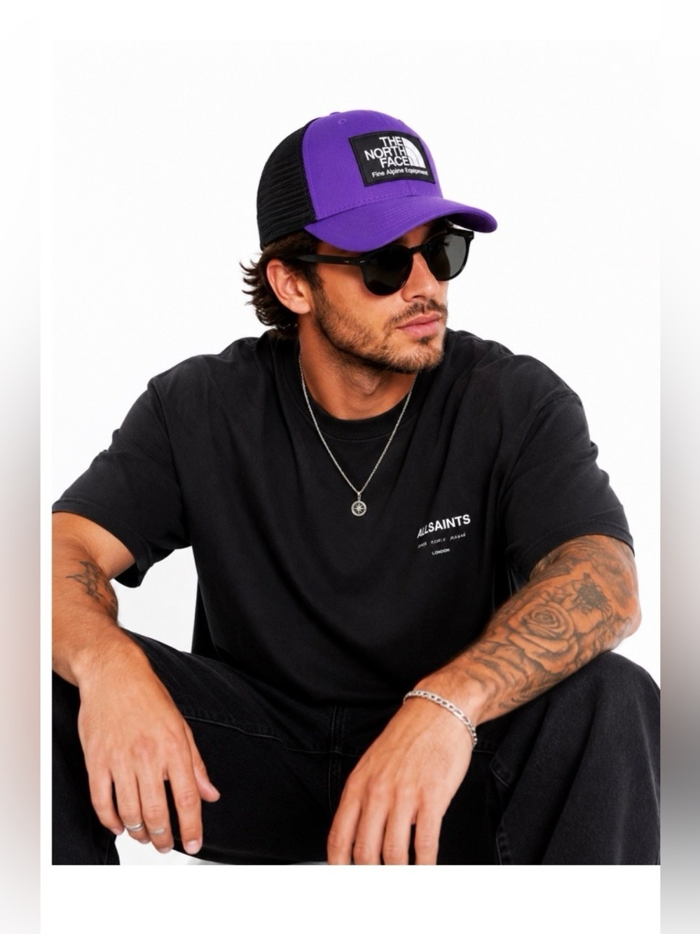 THE NORTH FACE Purple Logo Hat
